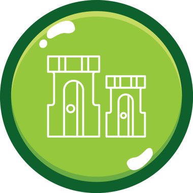 bina simgesi, vektör illüstrasyonu