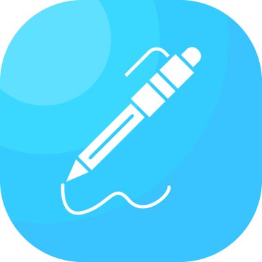 Bir kalem simgesinin vektör illüstrasyonu