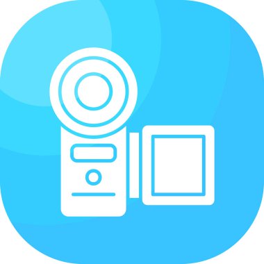 Kamera. Web simgesi basit illüstrasyon