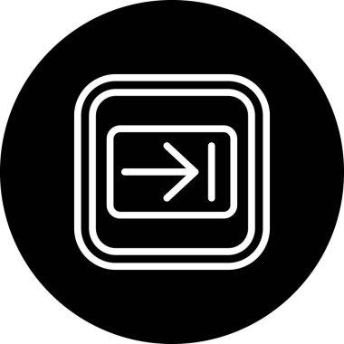 Siyah ve beyaz ok simgesinin vektör çizimi