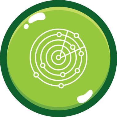 Yeşil arka planı olan bir gezegenin vektör çizimi