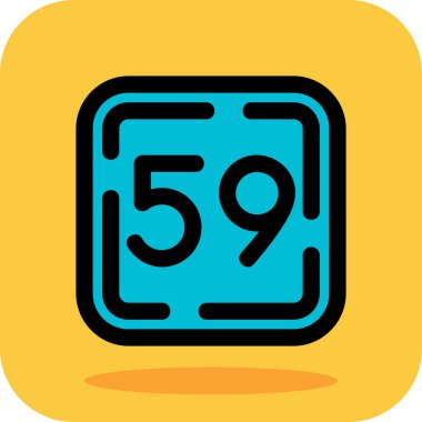 9 6 sayı simgesinin vektör illüstrasyonu