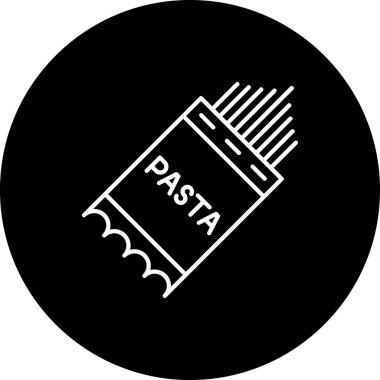 Spagetti ikonu. Web için makarna vektör simgelerinin özet çizimi