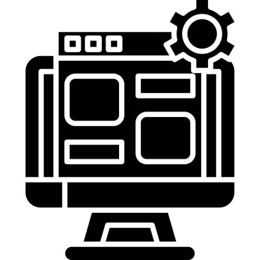 yazıcı web simgesi, basit vektör illüstrasyonu