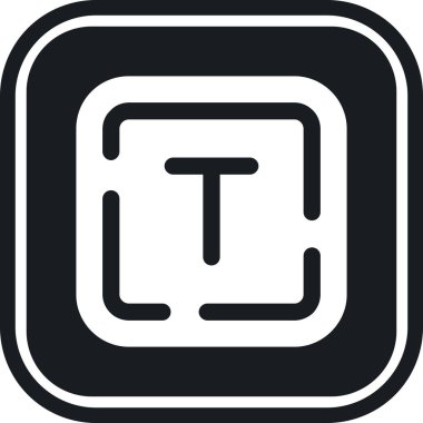 Tek harf simgesinin vektör illüstrasyonu