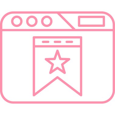 Tarayıcı. Web simgesi basit illüstrasyon