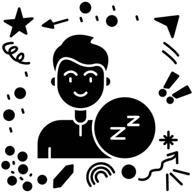 Dizüstü bilgisayarı ve yıldızı olan bir adamın vektör çizimi