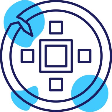 Modern bir simge tasarımının vektör illüstrasyonu