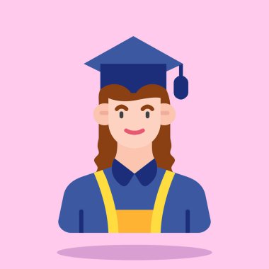 Lisansüstü kadın avatar karakter