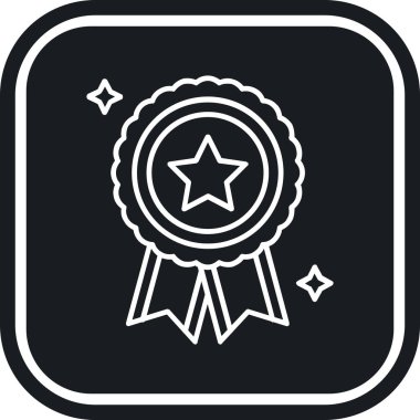 Rozet simgesi, basit vektör illüstrasyonu