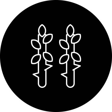 Bitkili bir bitkinin vektör simgesi