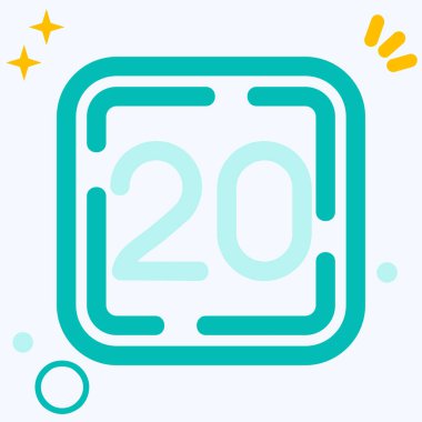 24. yıldönümü simge tasarım vektörü