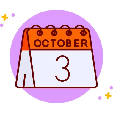 Ekim düz simge tasarımı.