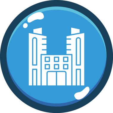 Bina. Web simgesi basit illüstrasyon