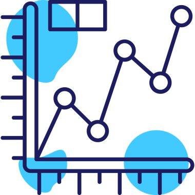analitik iş finans simgesi doldurulmuş ana hatlar biçimi