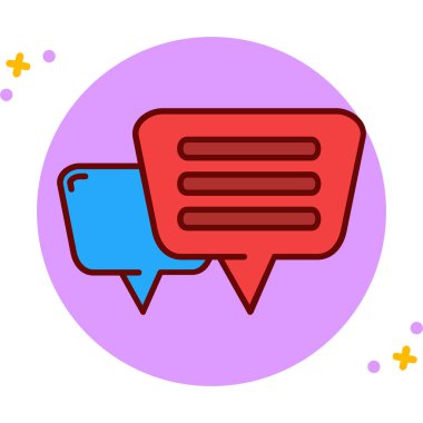 Metin simgesi vektör illüstrasyon tasarımlı konuşma balonu