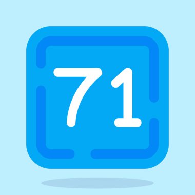 Düz dizaynda 7 numara simgesi. vektör illüstrasyonu.