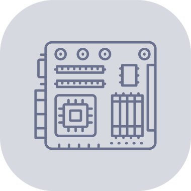 Arka planda izole edilmiş modayı gösteren cpu simgesi