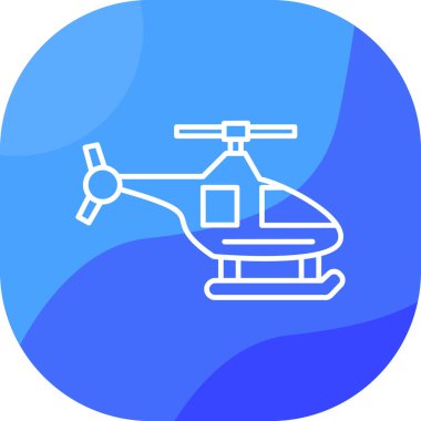 Helikopter. Web simgesi basit illüstrasyon