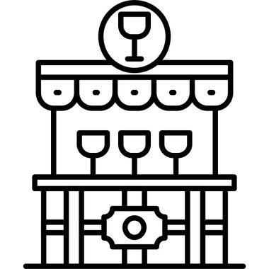 Şarap şişesi simgesi. Şarap şişesi vektör simgesi beyaz arka plan üzerinde izole web tasarımı için anahat çizimi