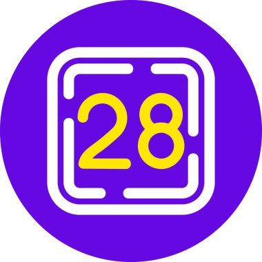 Bir takvim simgesinin vektör illüstrasyonu