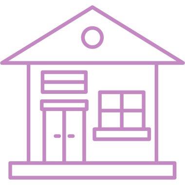 Ev. Web simgesi basit illüstrasyon