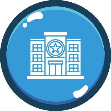 Bina. Web simgesi basit illüstrasyon