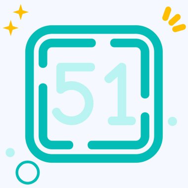 Moda renk tarzında 6 numaralı simgenin vektör illüstrasyonu