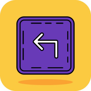 Modern b 'nin vektör illüstrasyonunda okun eksik simgesi