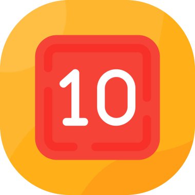 bir numaralı düz vektör simgesi.