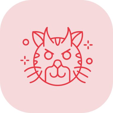 Kedi. Web simgesi basit tasarım