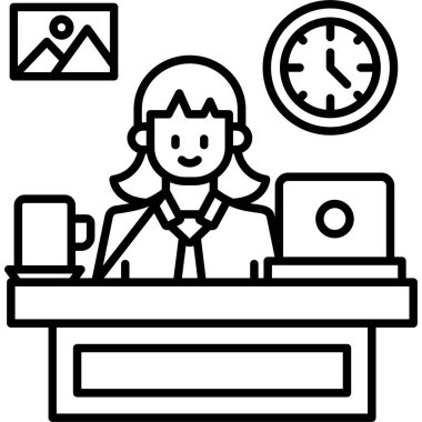 İş bürosu çalışanı simgesi