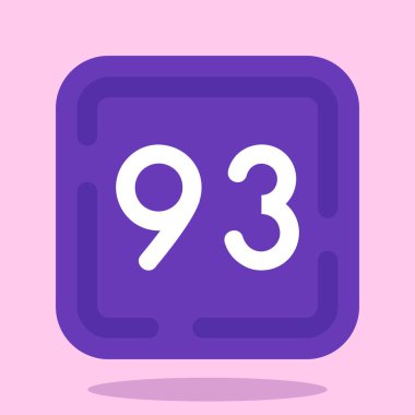 9 numaralı simge tasarımı, vektör, 16. 0 simge konsepti