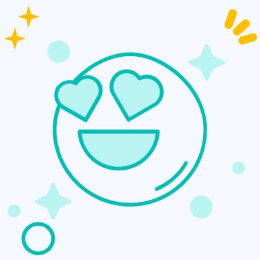 Moda tarzında izole edilmiş mutlu gülümseme simgesi