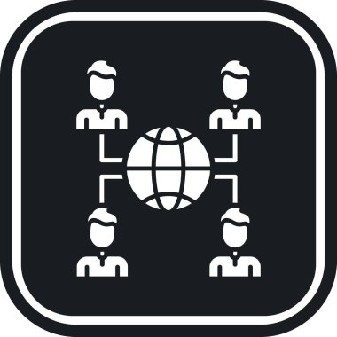 kabartma dizaynında ağ simgesi.