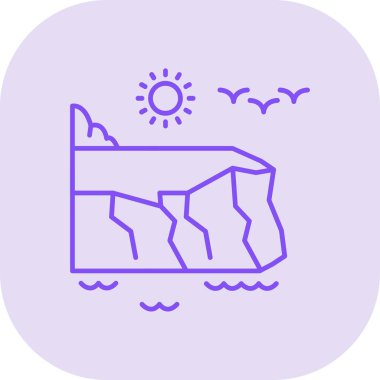 plaj, yaz, plaj, güneş, güneş hattı daire arka plan vektörü ico