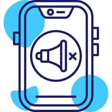 Bir cep telefonu simgesinin vektör illüstrasyonu