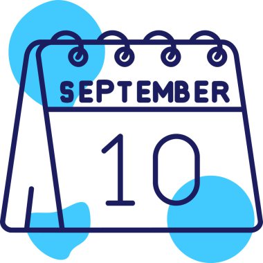 10 Ağustos simgesi, takvim, gün, takvim simgesi illüstrasyonu