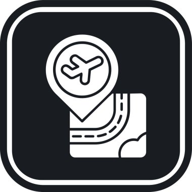 Uçak uçuş simgesi, vektör illüstrasyonu