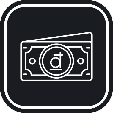 Dolar banknot simgesi, vektör illüstrasyonu