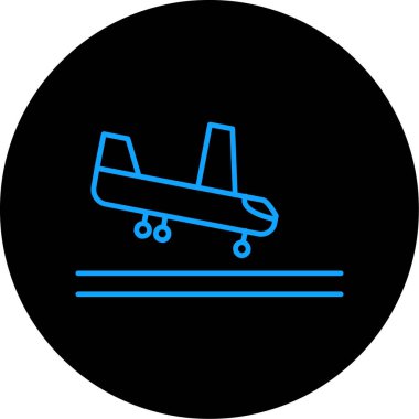 uçak ikonu vektör illüstrasyonu