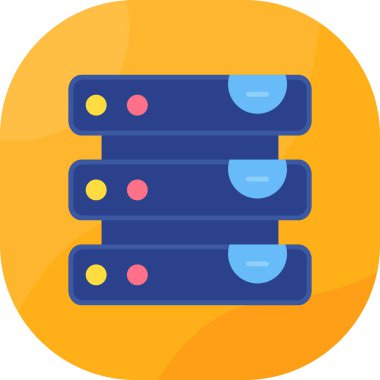 veritabanı. Web simgesi basit illüstrasyon
