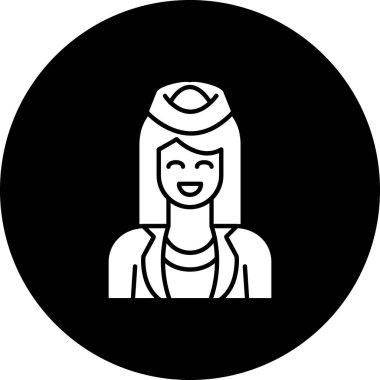 Bir kadın simgesinin vektör illüstrasyonu