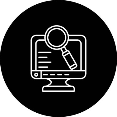 Şeffaf bir arkaplanda arama vektörü çizimi. Birinci kalite semboller. Konsept ve grafik tasarımı için simgeler.