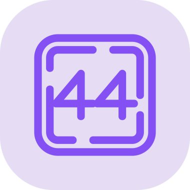 45 numara vektör simgesi tasarımı