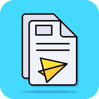 belge simgesi vektör illüstrasyonu