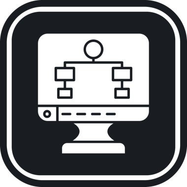 Bilgisayar. Web simgesi basit illüstrasyon