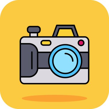 kamera simgesi vektör illüstrasyonu