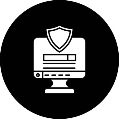 dizüstü bilgisayar ile asma kilit vektör çizim tasarım