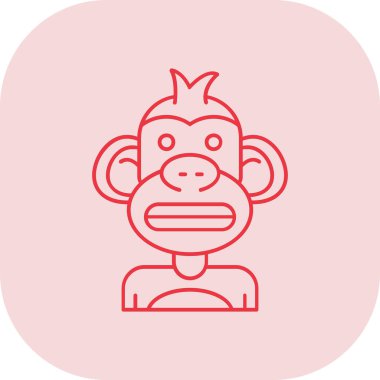 maymun vektör simgesi beyaz arkaplanda izole edildi, maymun logosu tasarımı